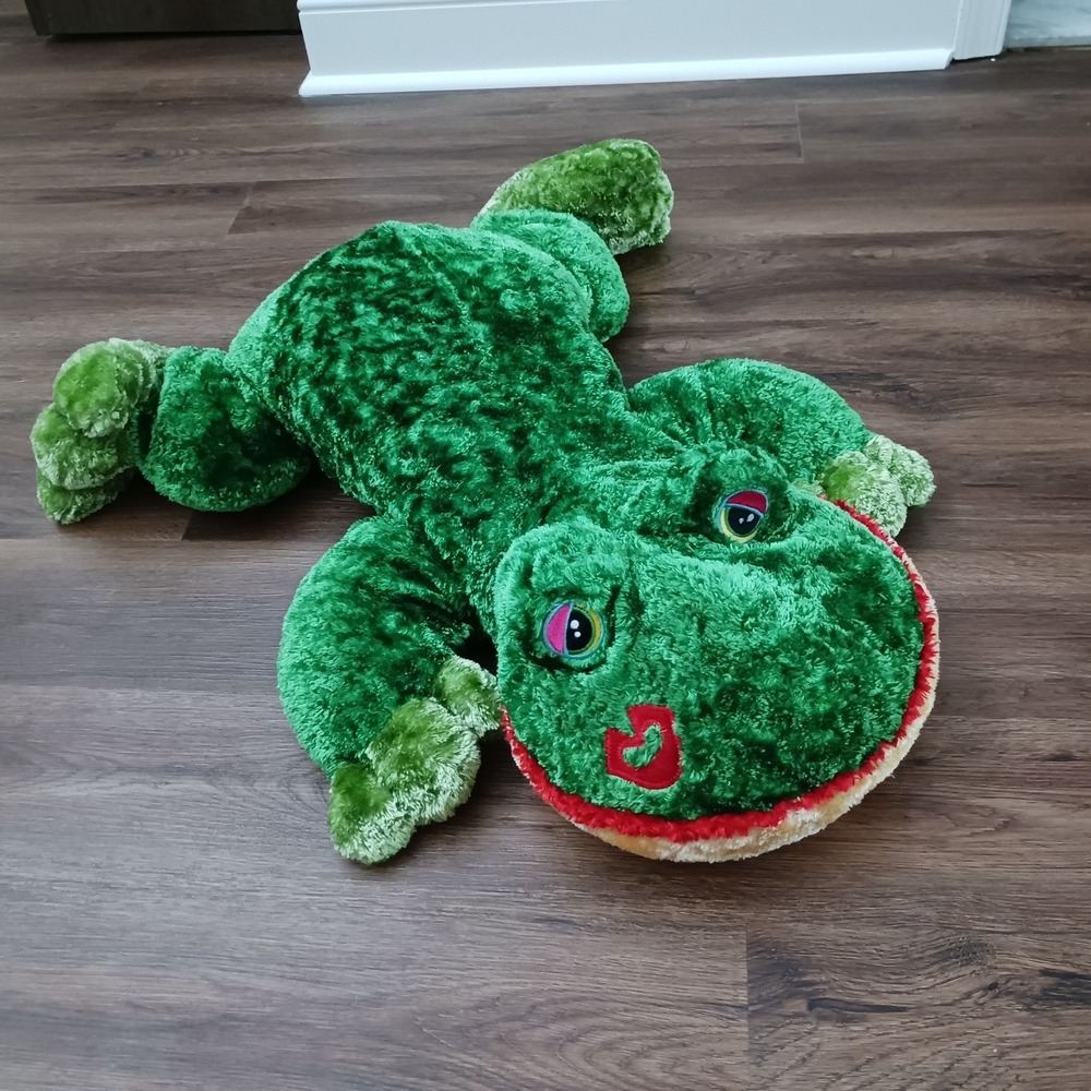 Dan Dee Large 29" Floppy Frog Plush Red Lips Kiss Collectors Choice